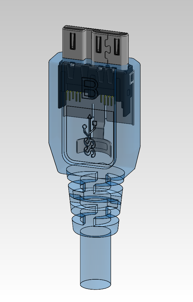 USB 3.0微型B插头
