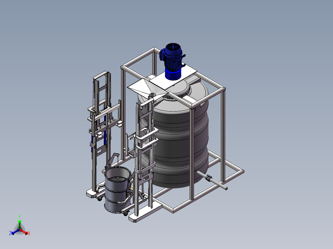 药剂投加器正等轴测图