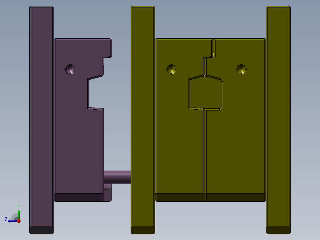USB注塑模具设计右视图