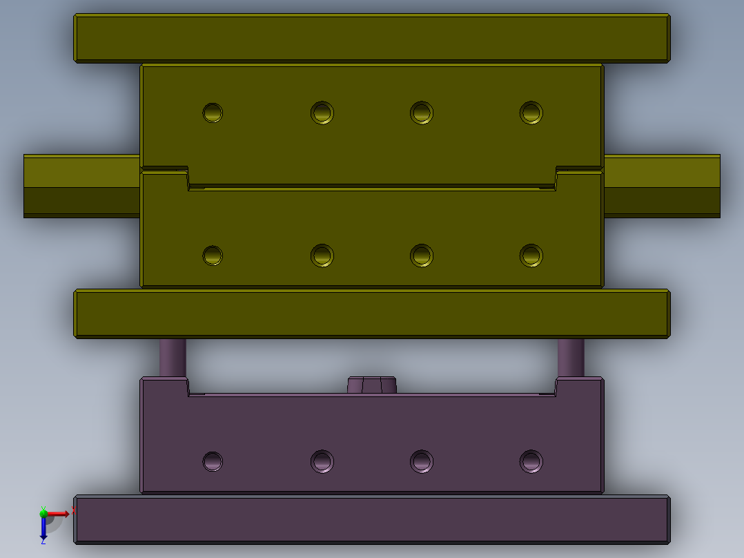 USB注塑模具设计俯视图