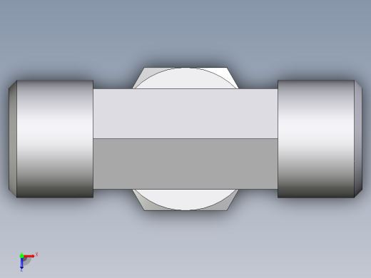 卡套式工业通用硬管接头EO_Swivel_nut_branch_tee_ET08LOMD71俯视缩略图