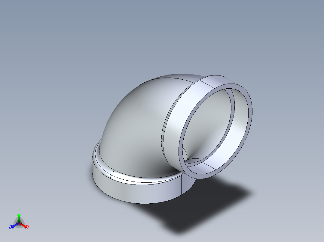 船舶管路系统S3_SeaDrainPLUS_1-4ShortBend-SxS_37E182504_4in Sea Drain Plus - 91.2 Short Sweep - SxS主视图