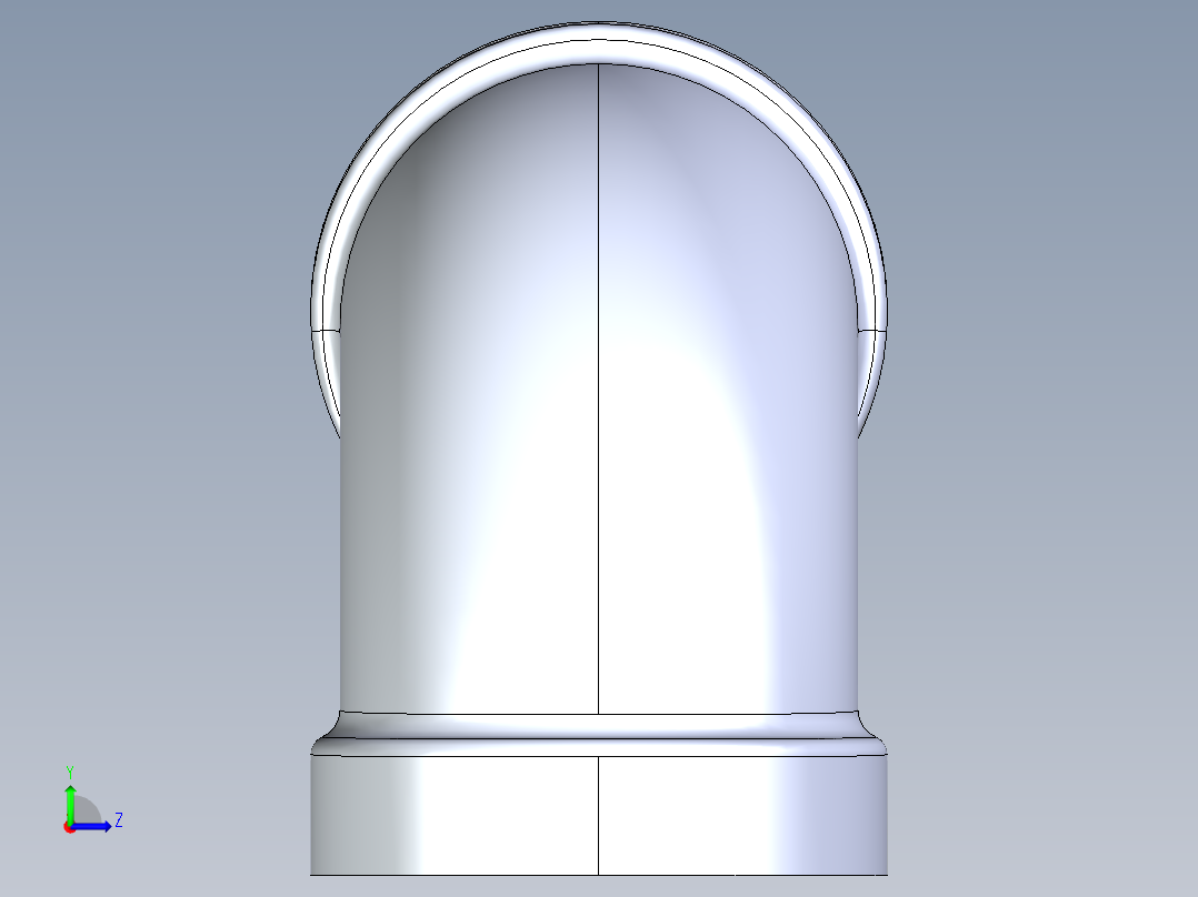 船舶管路系统S3_SeaDrainPLUS_1-4ShortBend-SxS_37E182504_4in Sea Drain Plus - 91.2 Short Sweep - SxS左视图