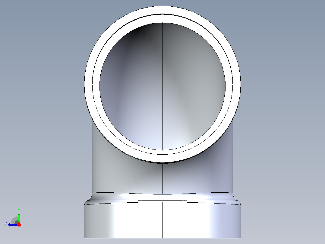 船舶管路系统S3_SeaDrainPLUS_1-4ShortBend-SxS_37E182504_4in Sea Drain Plus - 91.2 Short Sweep - SxS右视图