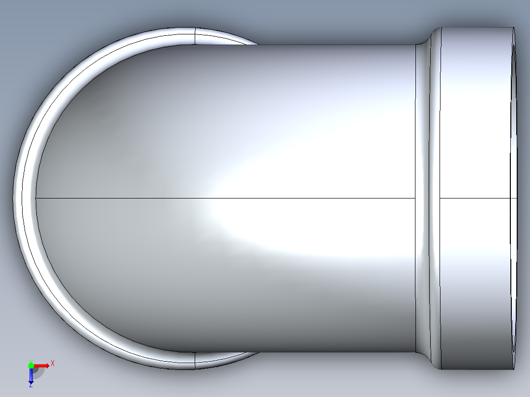 船舶管路系统S3_SeaDrainPLUS_1-4ShortBend-SxS_37E182504_4in Sea Drain Plus - 91.2 Short Sweep - SxS俯视图