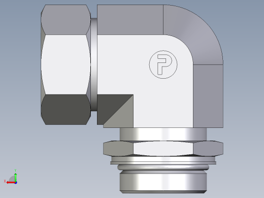 卡套式工业通用硬管接头EO_Adjustable_Locknut_elbow_WEE35LMORCF后视缩略图