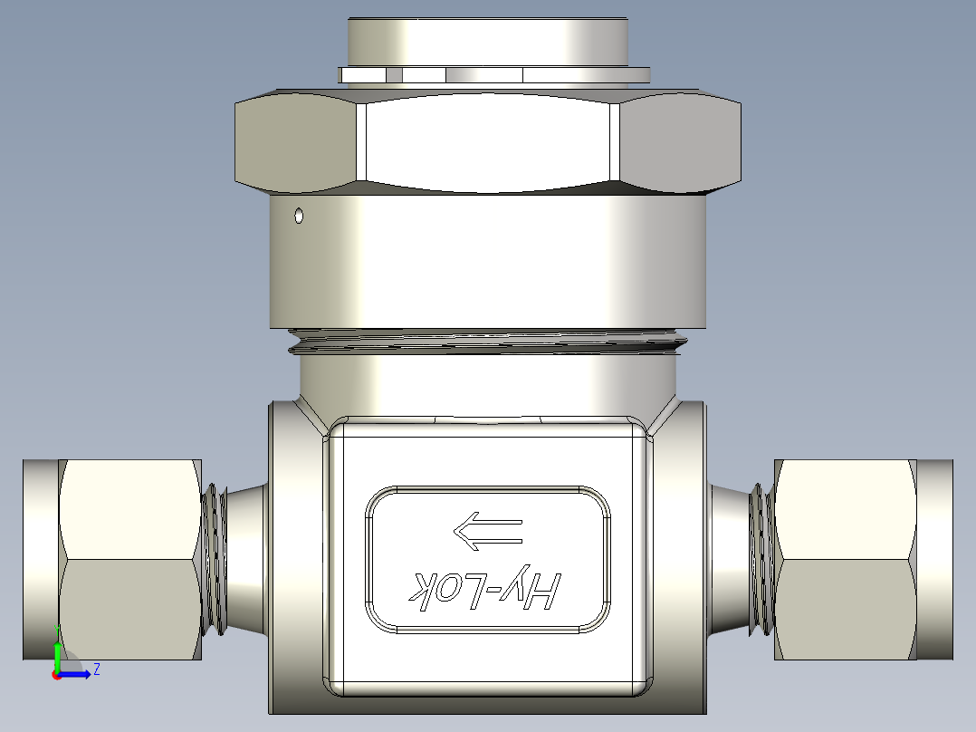微米T型过滤器–FT系列 14英寸Hy-Lok左视图