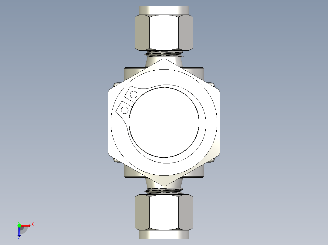微米T型过滤器–FT系列 14英寸Hy-Lok俯视图