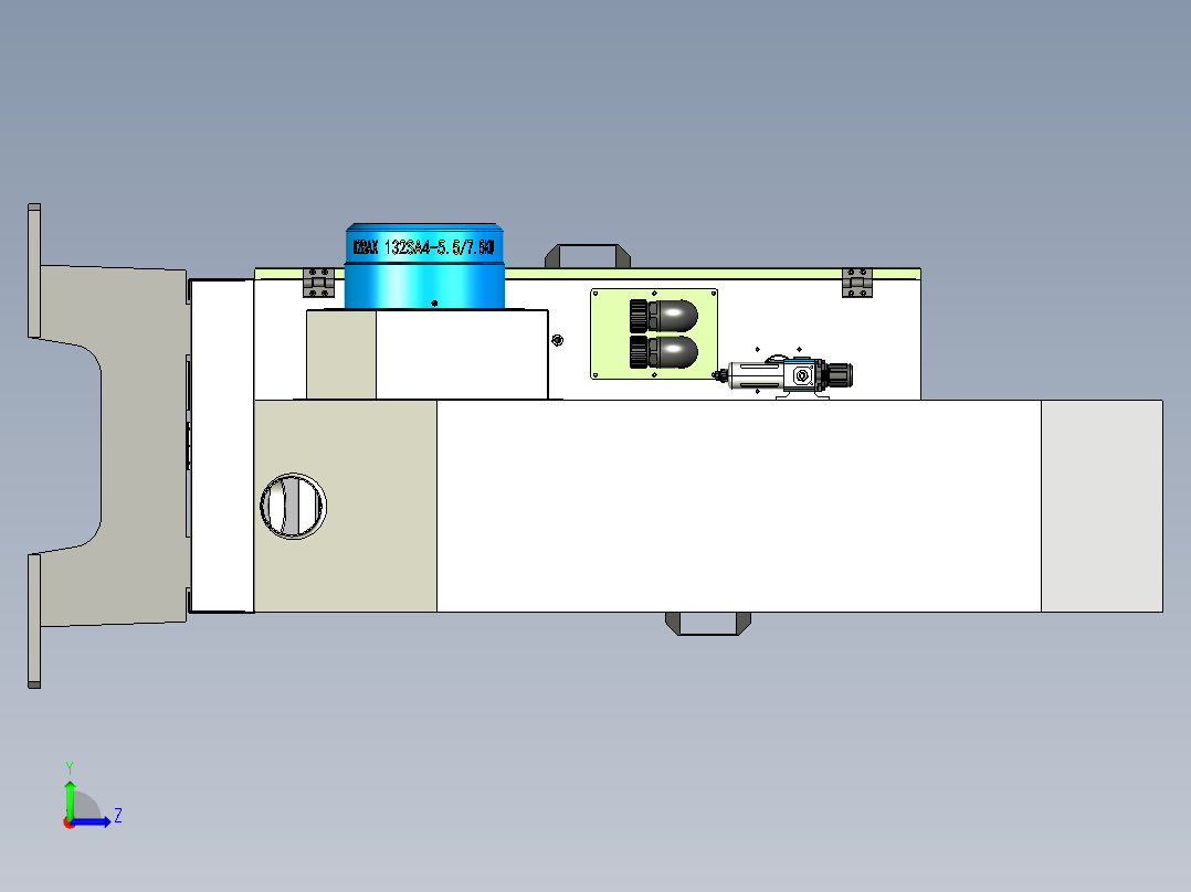 磨床砂光机左视图