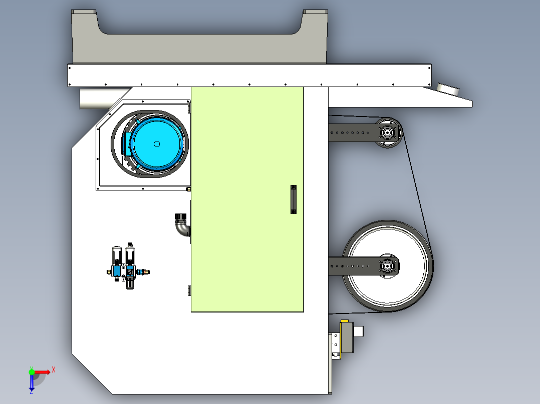 磨床砂光机俯视图