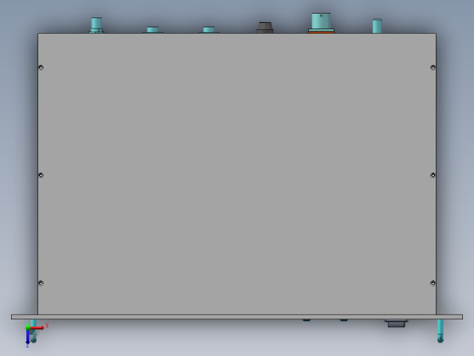 标准2U铝铣机箱俯视缩略图