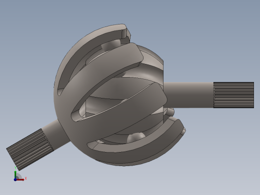 球笼式等速万向节三维建模图纸 solidworks设计(更新二维码)前视缩略图