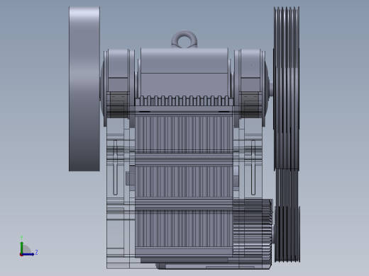 复摆颚式破碎机PE800×1060设计与仿真638979===2000wwxd左视缩略图