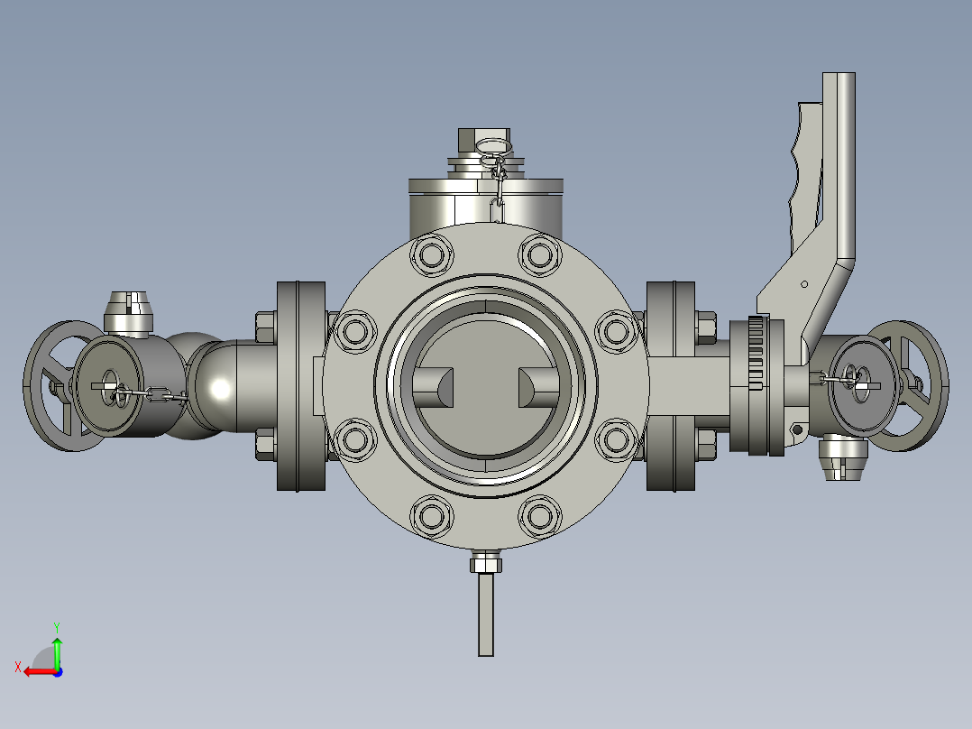 消火栓模型3D图纸 STP格式后视图
