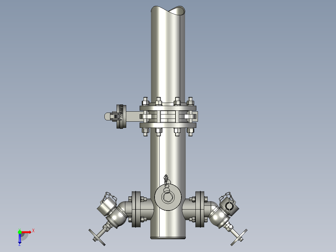 消火栓模型3D图纸 STP格式俯视图