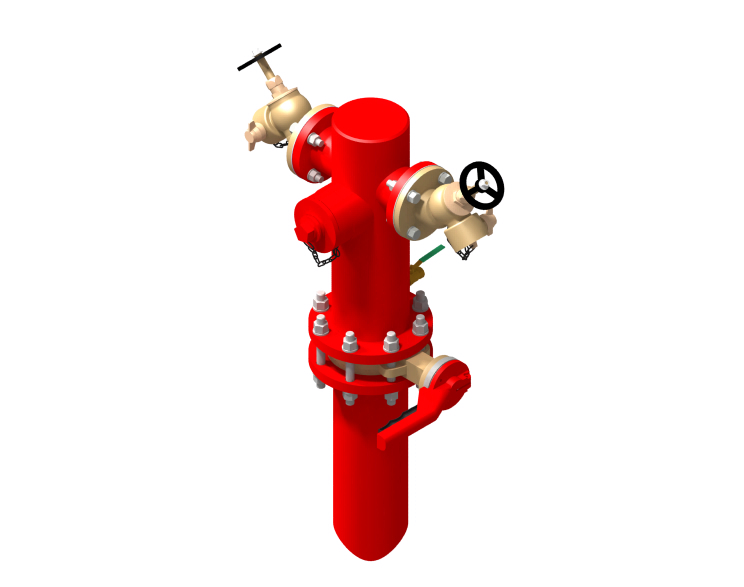 消火栓模型3D图纸 STP格式
