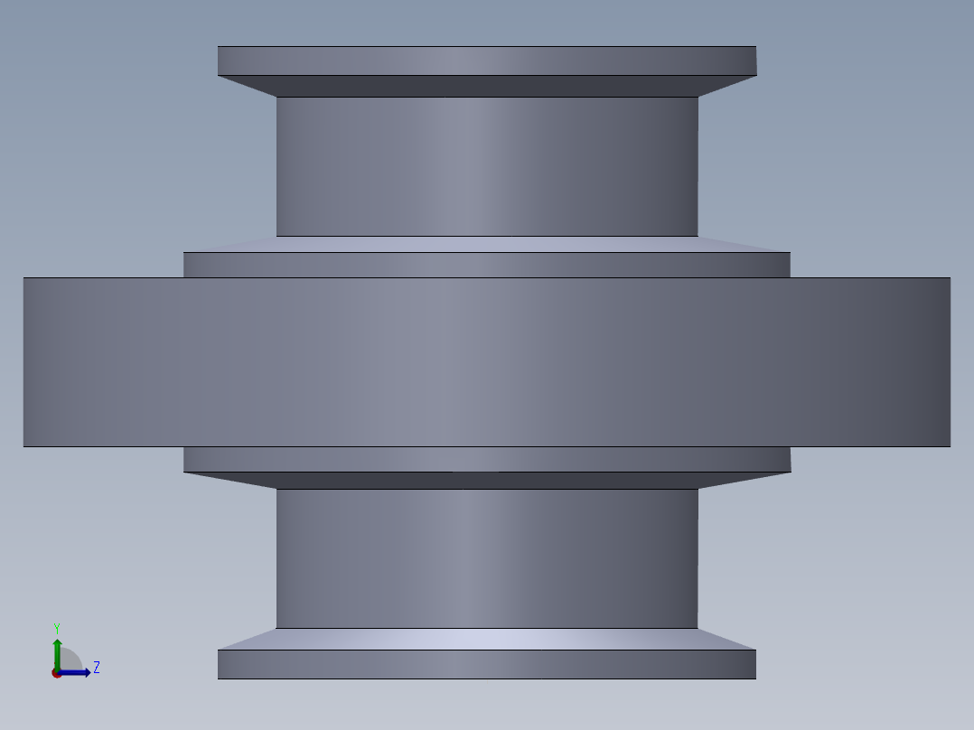 卡箍蝶阀配件2寸左视图