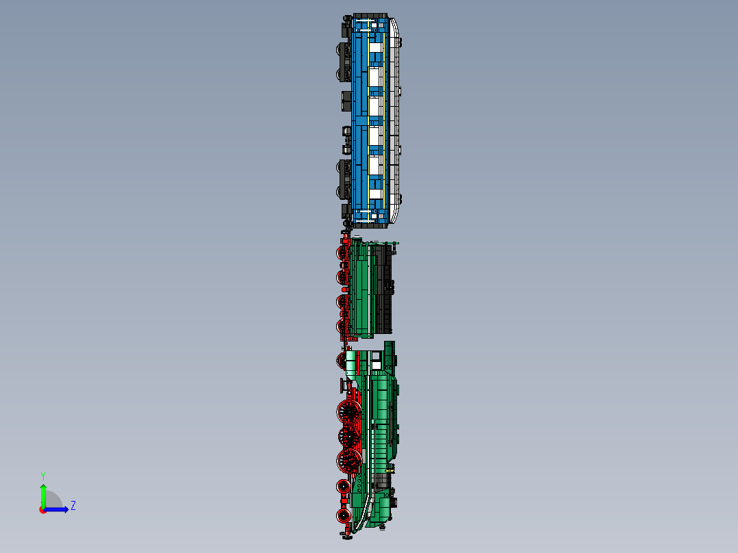 带招标的蒸汽机车 DR 18 201左视图