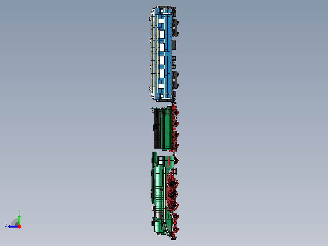 带招标的蒸汽机车 DR 18 201右视图