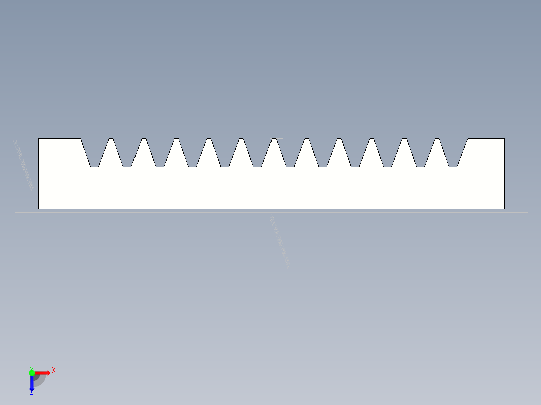 S17 滑动齿条俯视图