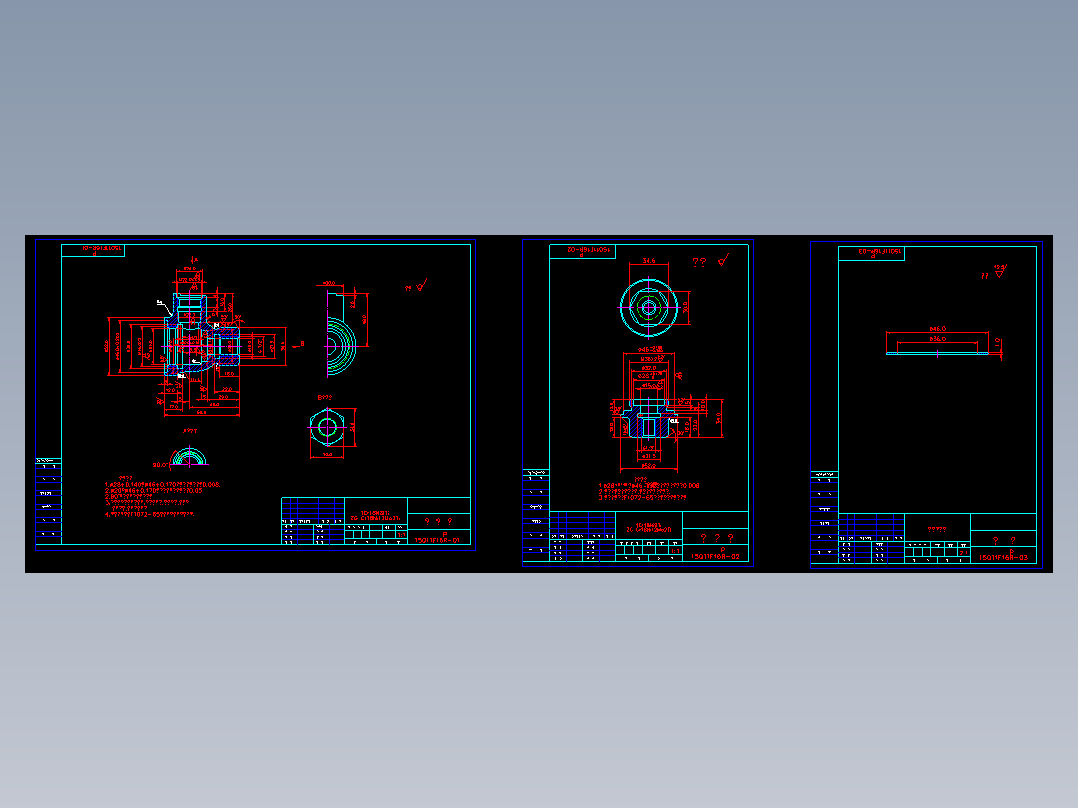 DN15螺纹连接球阀主体零件图纸 15Q11F16R-00