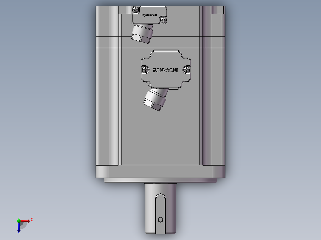 汇川伺服电机-MS1H1-75B30CB-(A)331Z（750W绝对值低惯量不带抱闸）俯视图