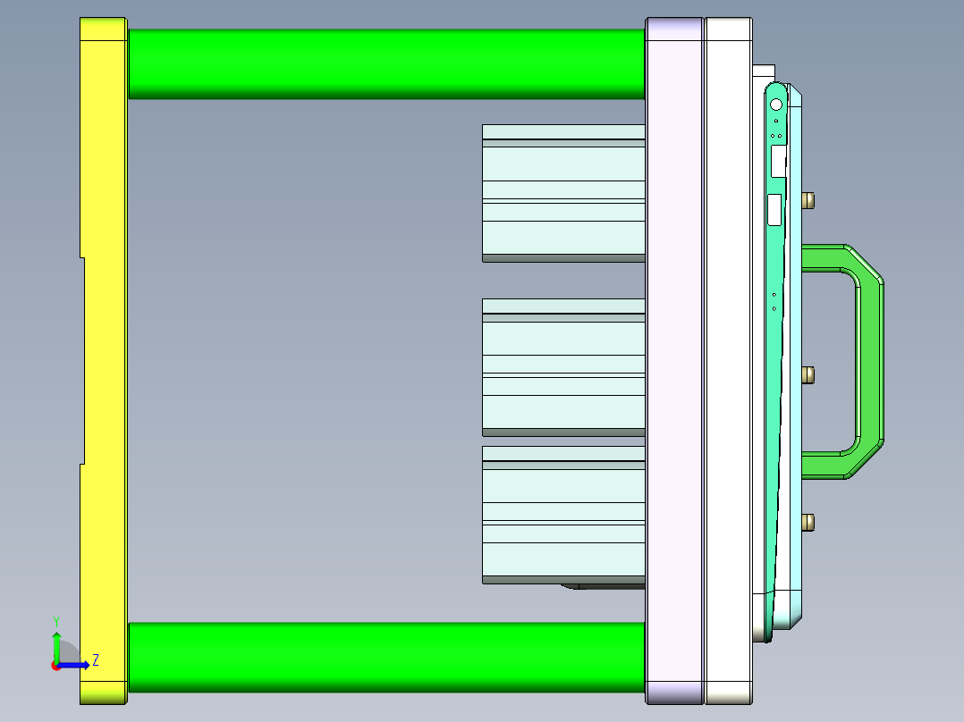 ABV40-C-笔记本CNC工装夹具三维模型CNC2左视图