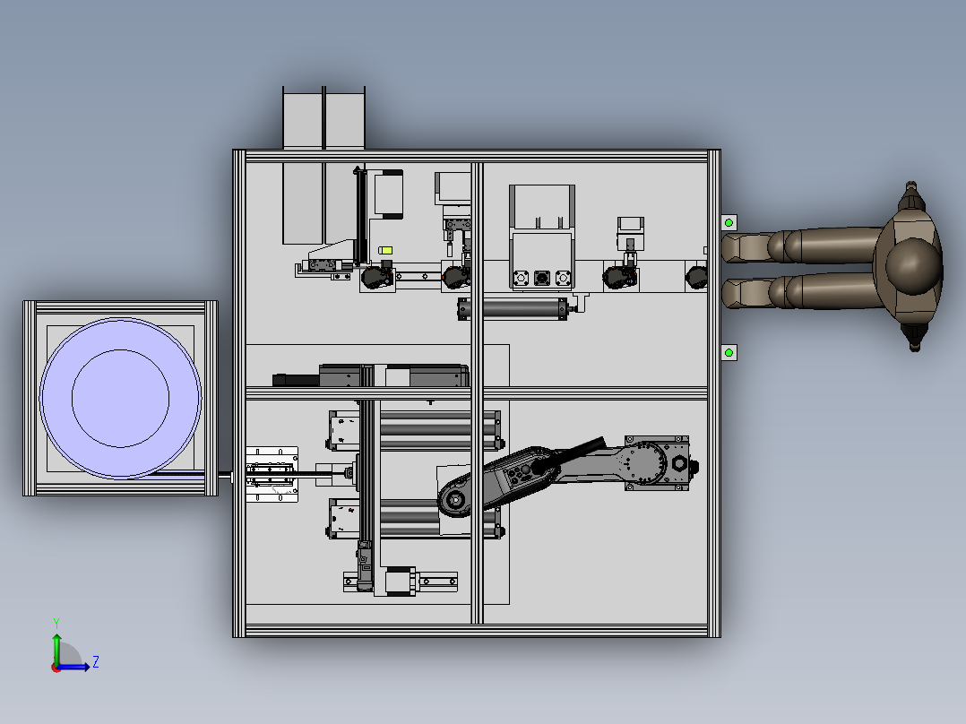 齿轮盖自动组装sw18可编辑左视图