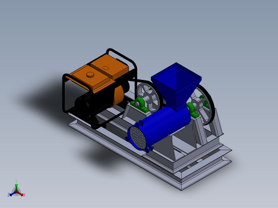托盘制造机sw20正等轴测图