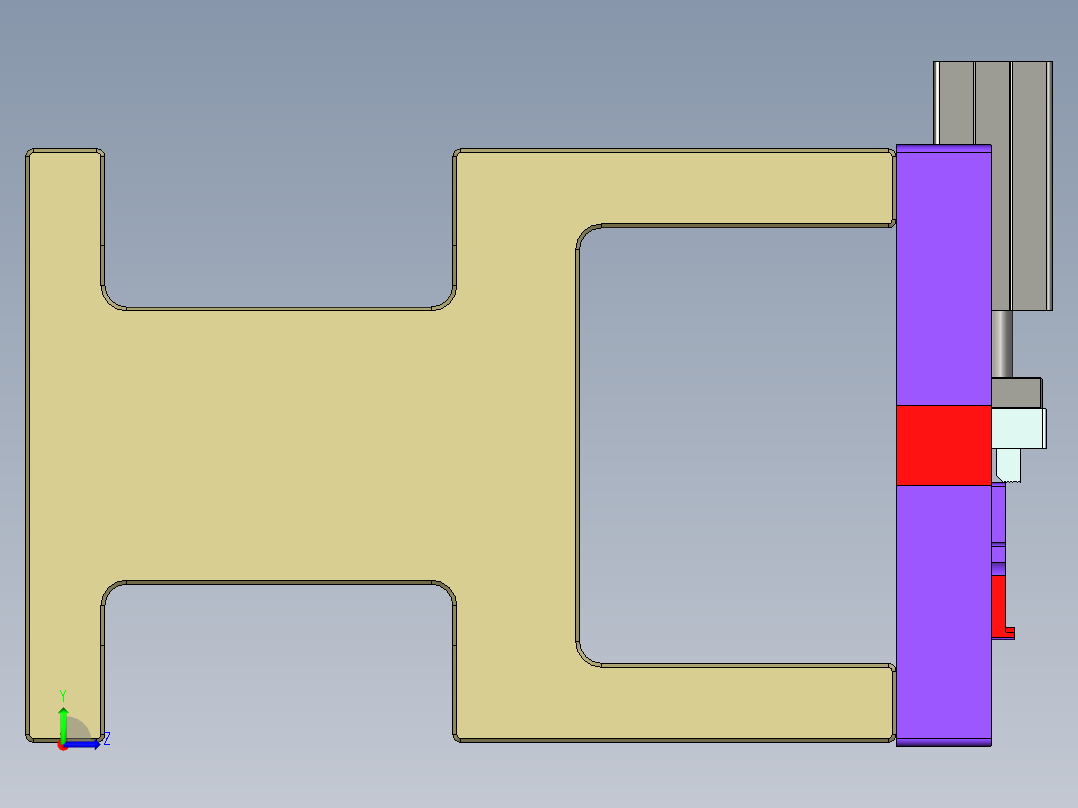 A00-0688-小零件CNC工装夹具三维模型CNC1外轮廓及A基准加工治具-20200615左视图