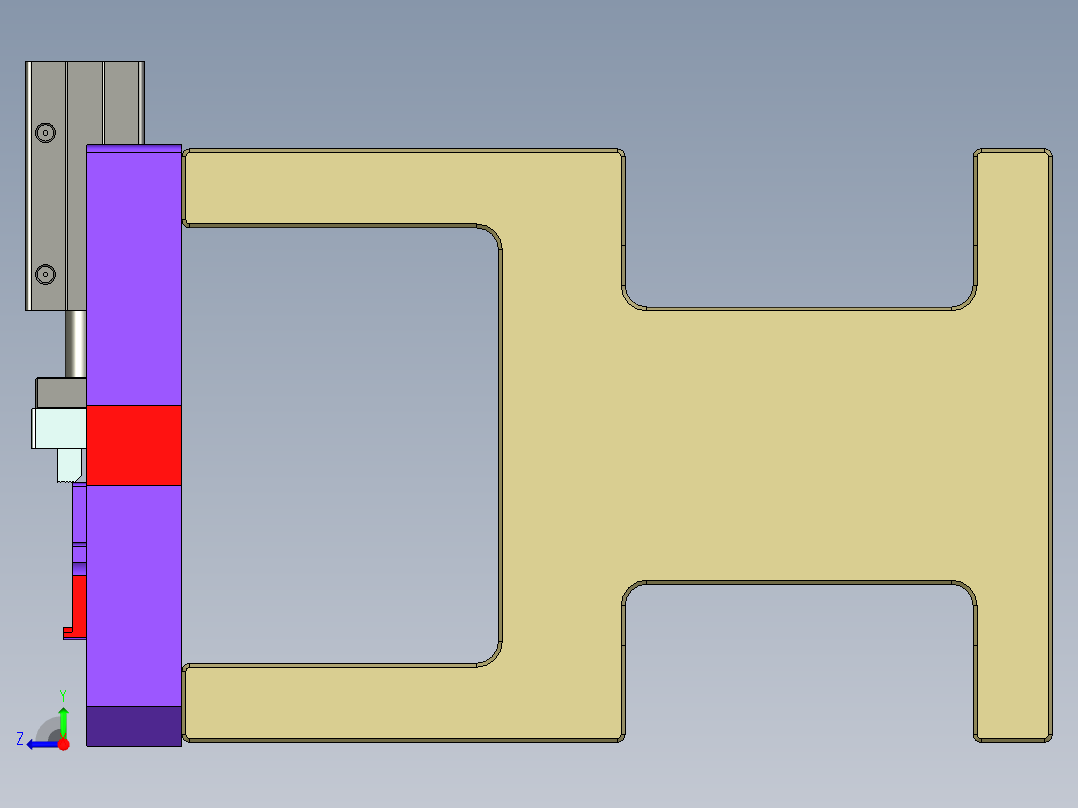 A00-0688-小零件CNC工装夹具三维模型CNC1外轮廓及A基准加工治具-20200615右视图