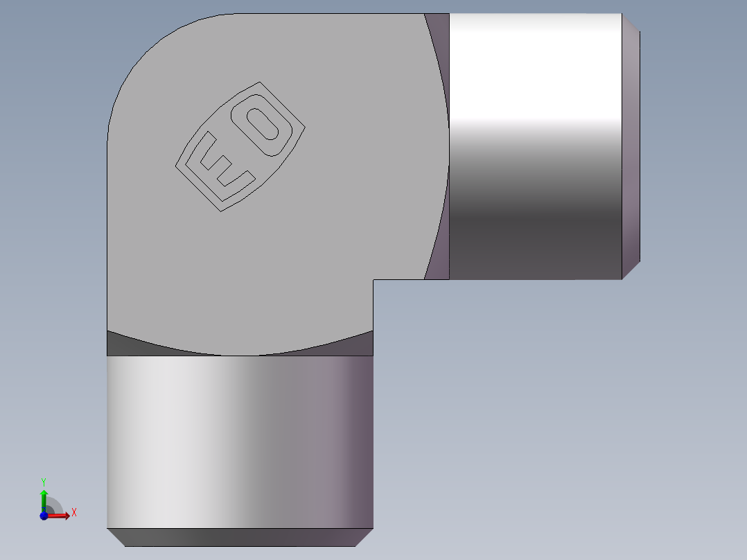 弯接头-W、1C9-14前视图