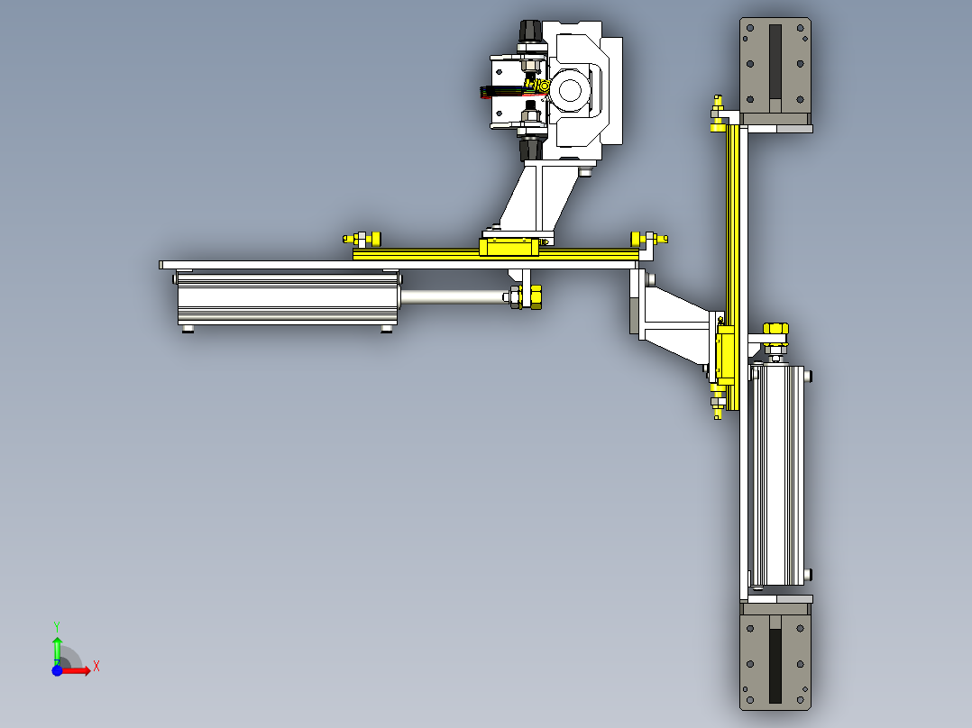 三轴移动视觉检测机构前视图