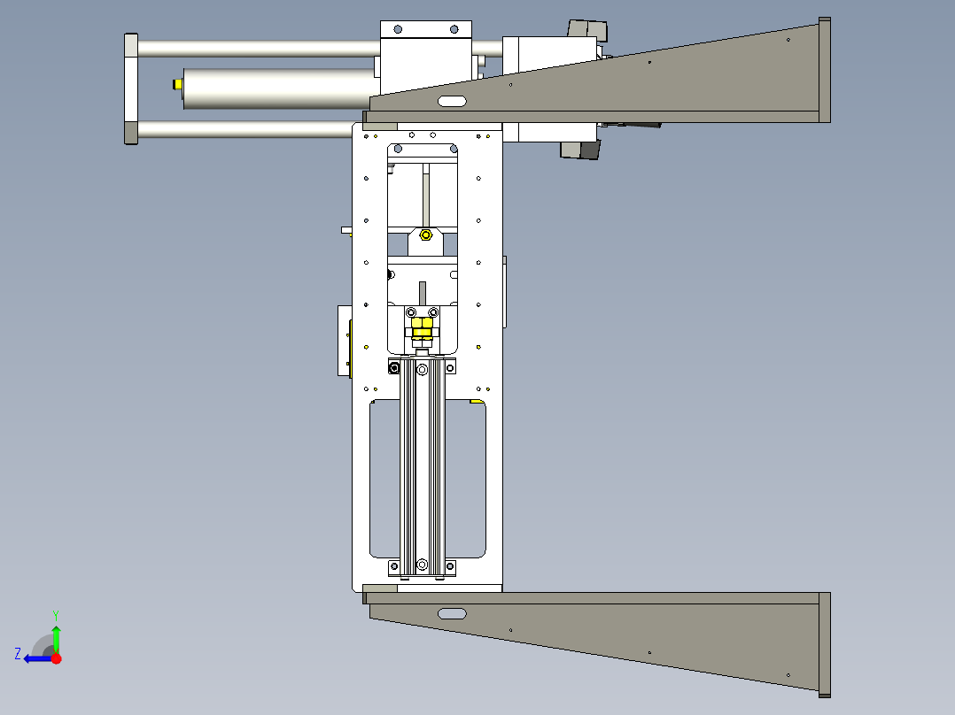 三轴移动视觉检测机构右视图