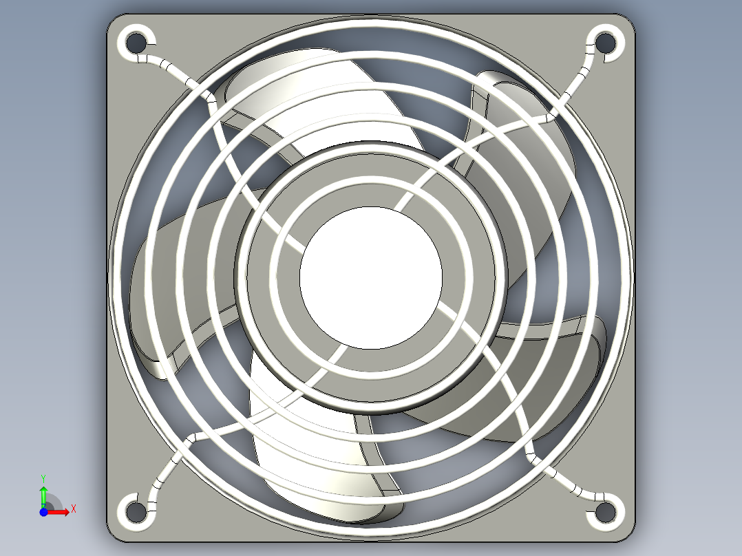 散热风扇（零部件+装配体）前视图