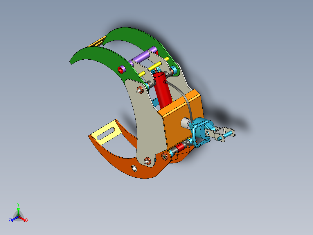 B2004525-木材夹爪正等轴测图