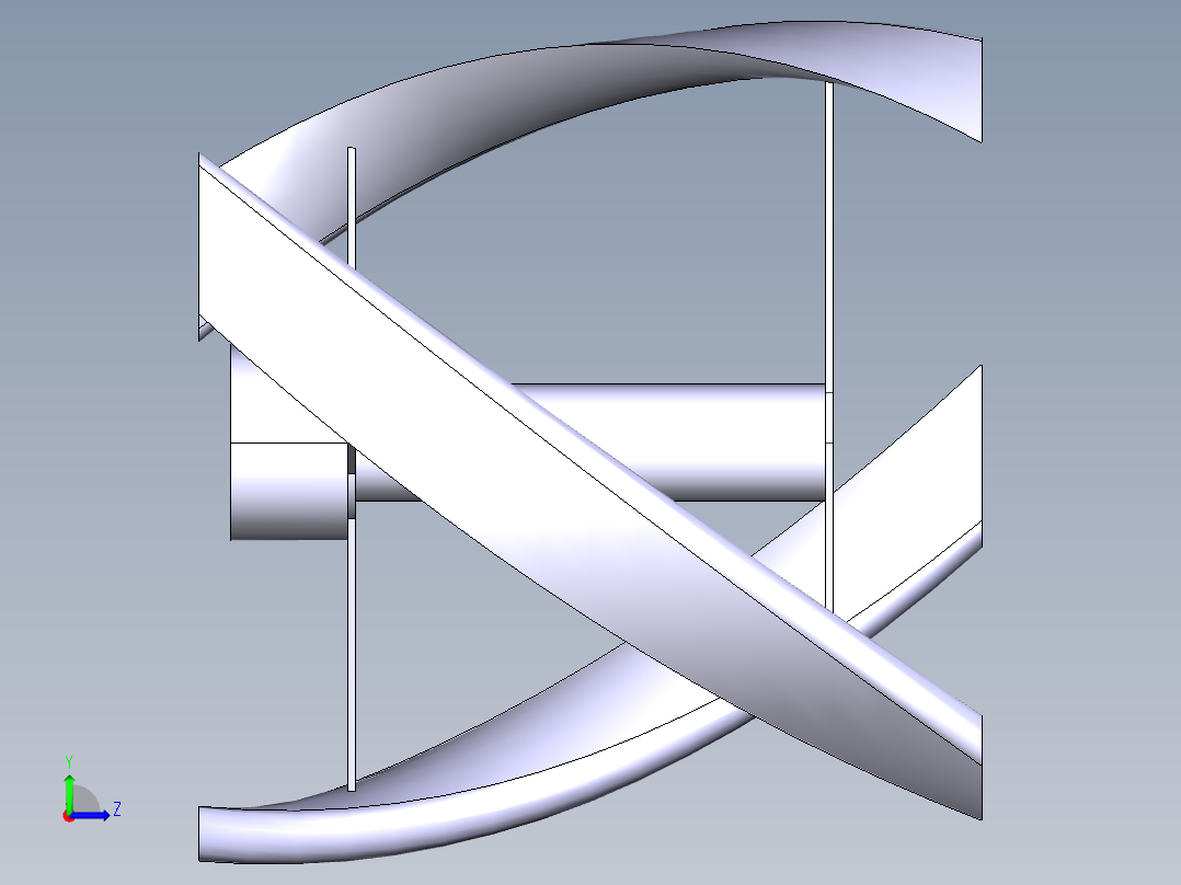 水平风叶片左视图