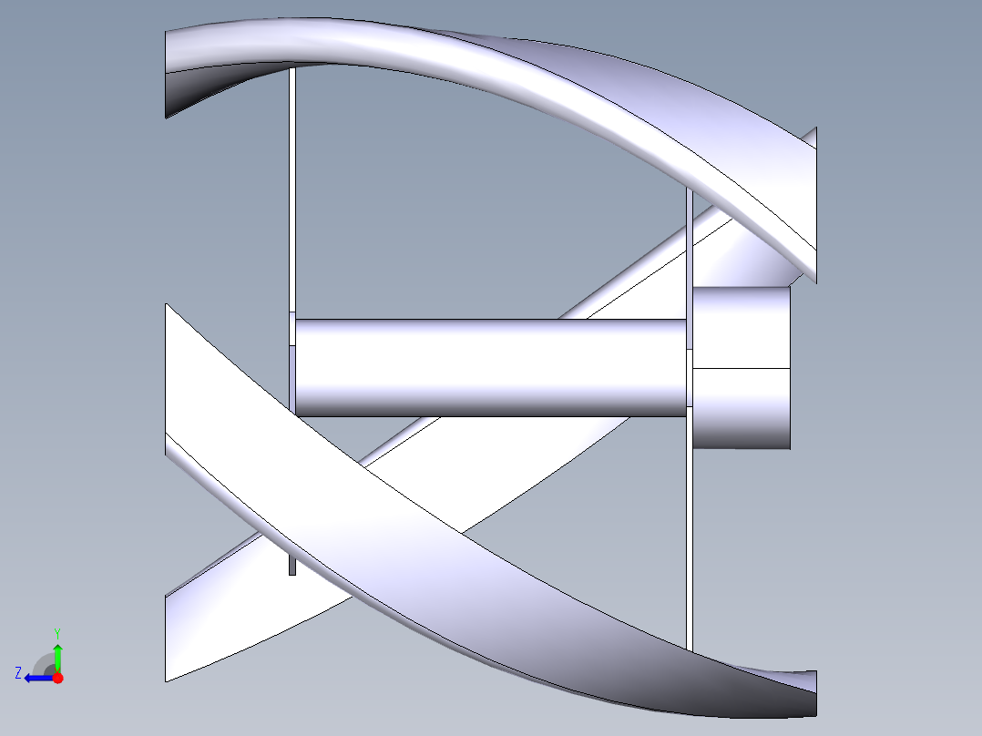 水平风叶片右视图