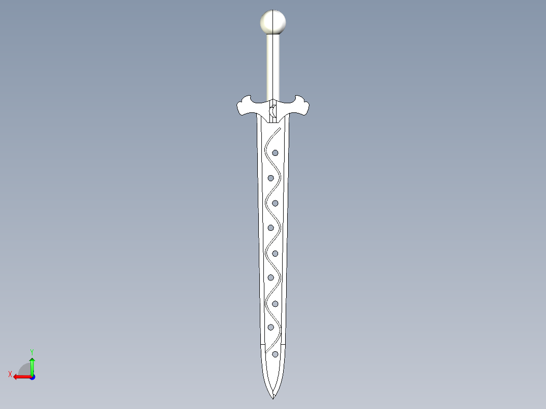 太极月之神剑后视图