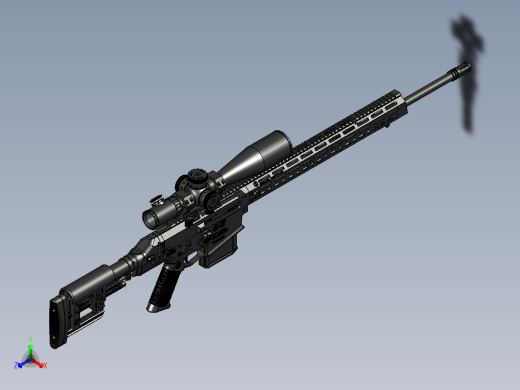 手枪左轮冲锋枪老式狙击步枪设计3D图纸perun-w-300-wm STP