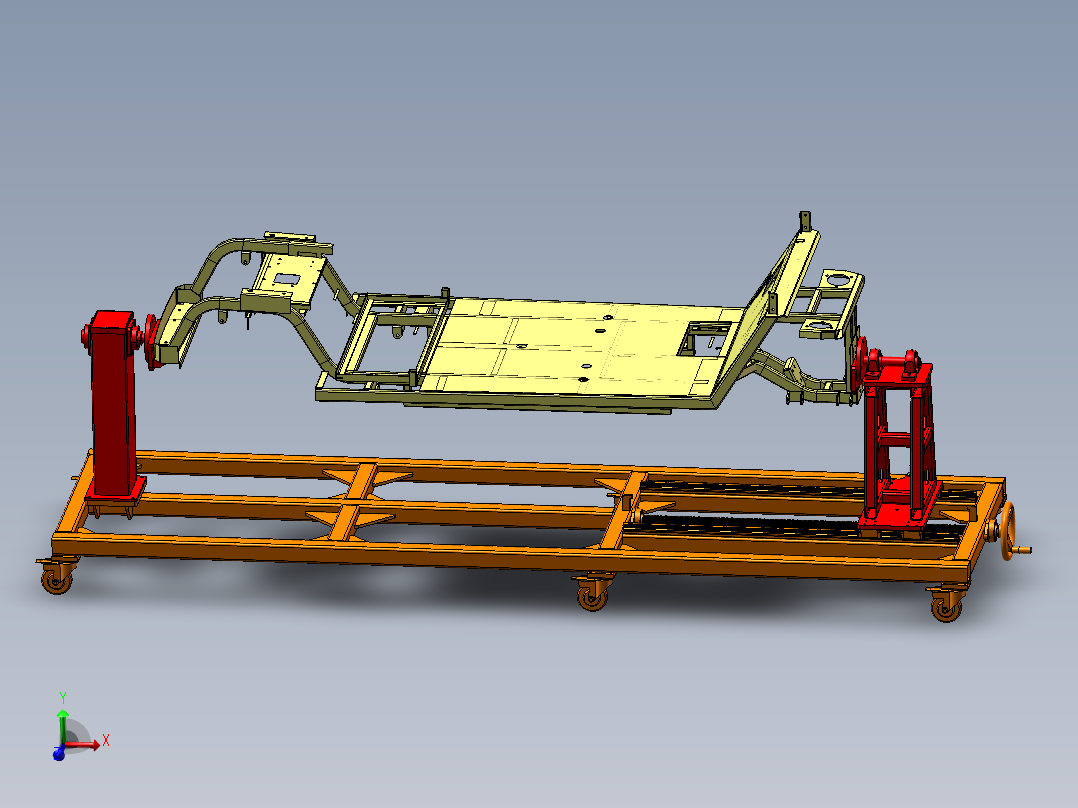 一种手动反转变位机主视图