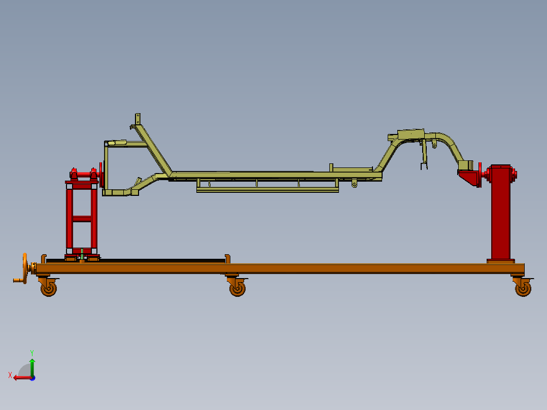 一种手动反转变位机后视图