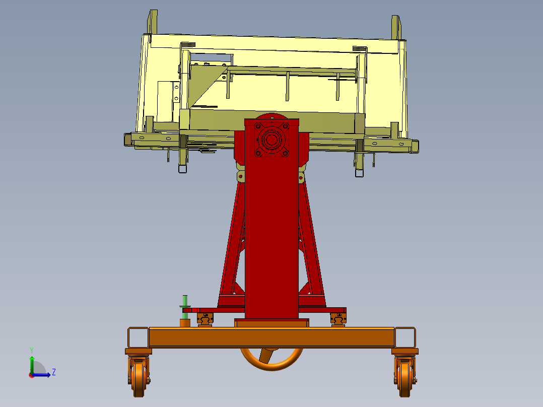一种手动反转变位机左视图