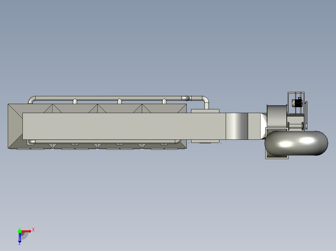 轻便式浓缩催化燃烧装置俯视图