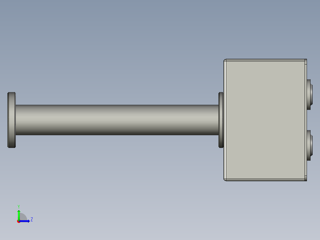 YWP200K4-09-09-00按钮盒组件(放卷驱动)左视图