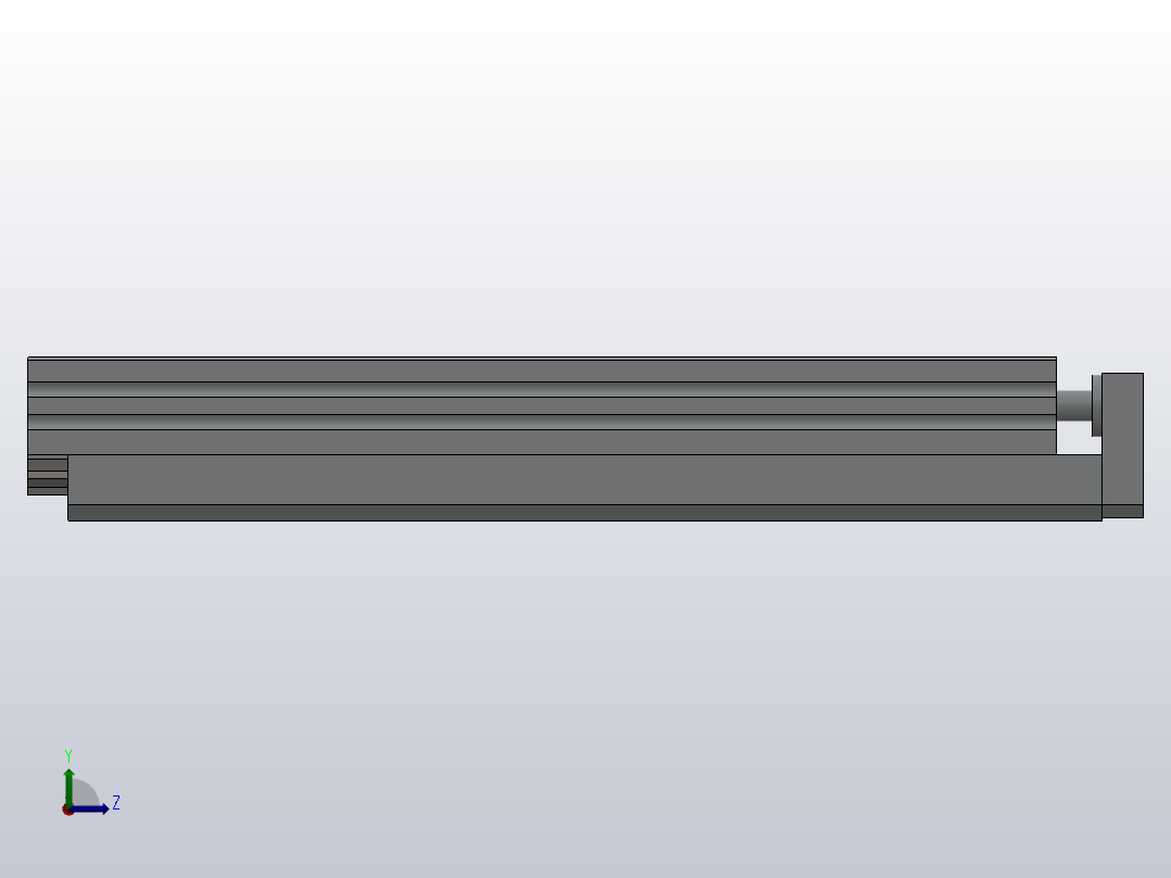 气动滑台HMXS12系列[HMXS12-100AS]左视图