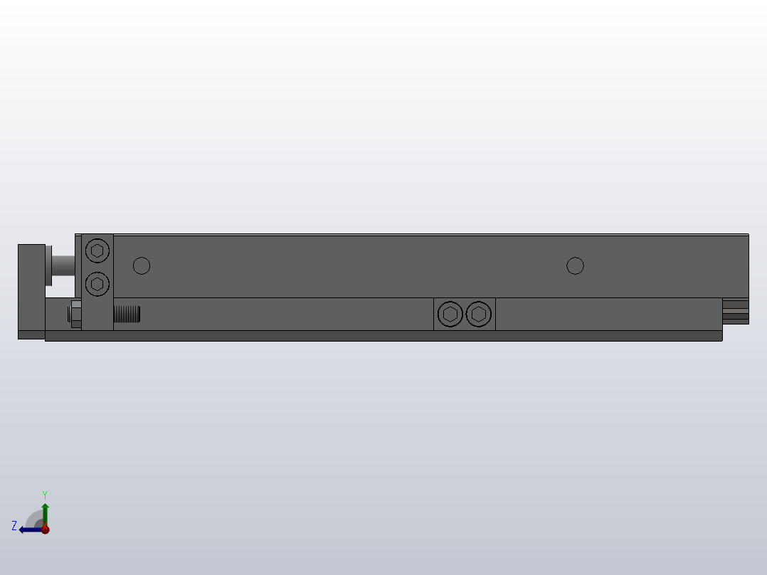 气动滑台HMXS12系列[HMXS12-100AS]右视图