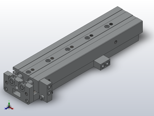 气动滑台HMXS12系列[HMXS12-100AS]正等轴测缩略图