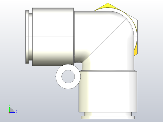 快速接头KQ2D外螺正三通接头[KQ2D10-03S]左视缩略图