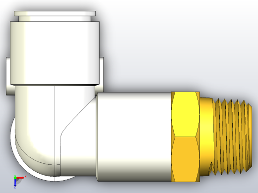 快速接头KQ2D外螺正三通接头[KQ2D10-03S]俯视缩略图